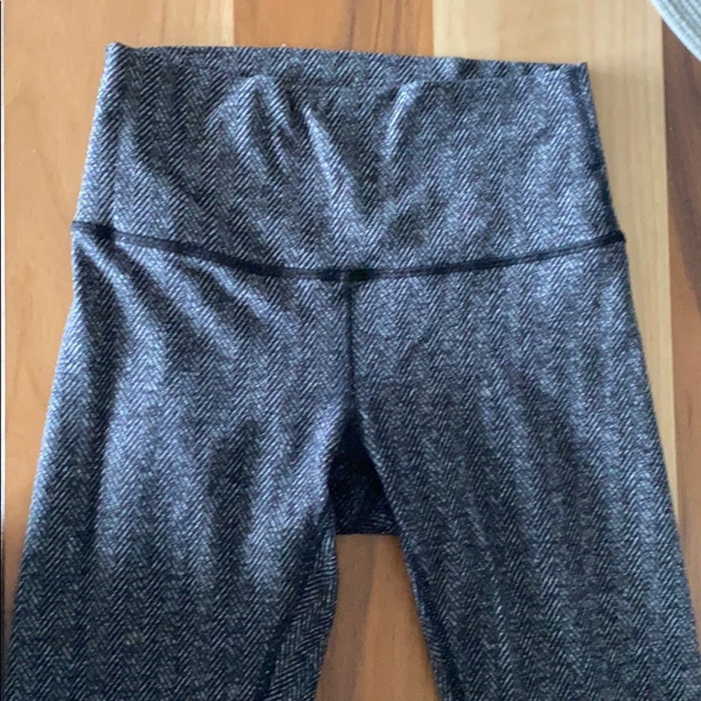 Lululemon high times leggings in gray herringbone